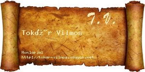 Tokár Vilmos névjegykártya